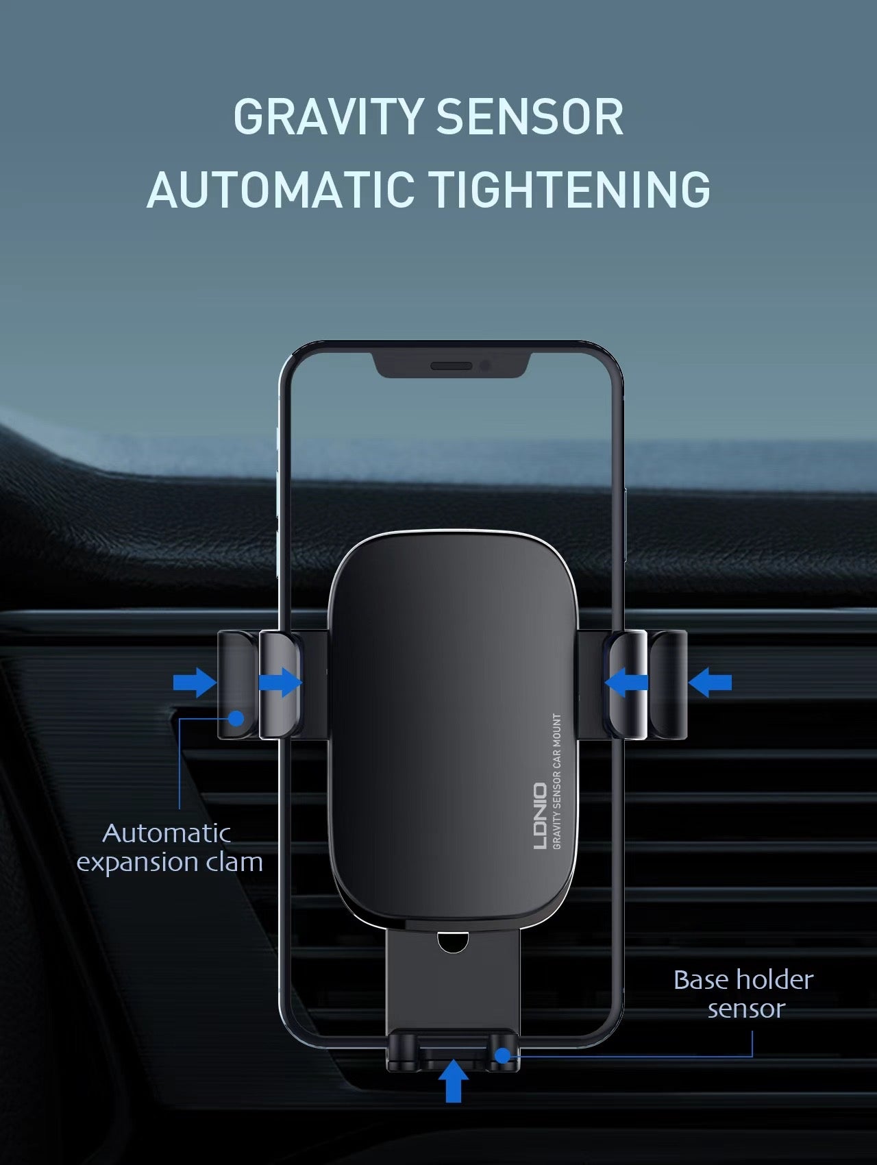 LDNIO 15W Wireless Charging Car Mount MW21