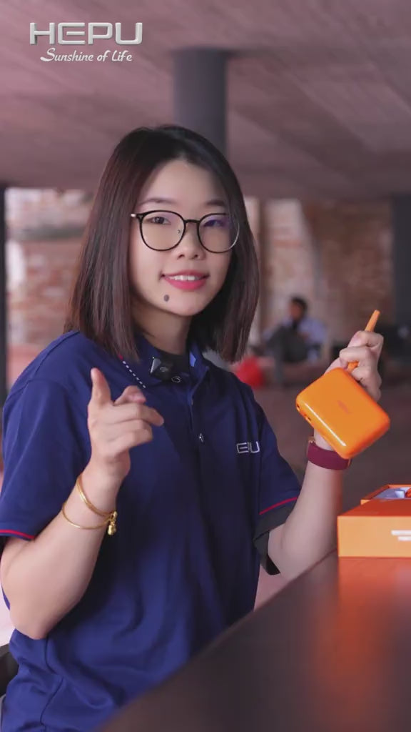 COFFRET CHARGEUR HEPU ORANGE 4-EN-1
